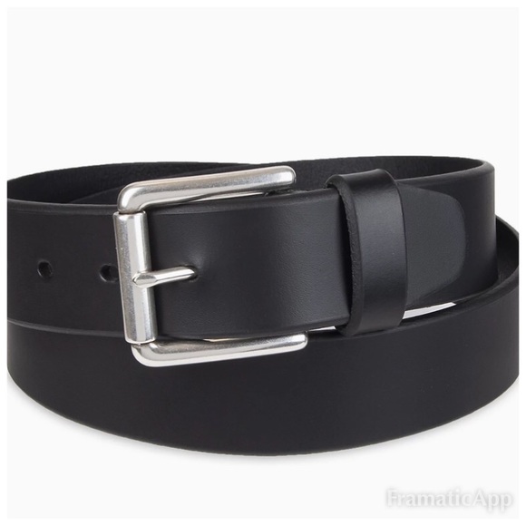 Men's Dockers✨ Soft Leather Belt Silver Hardware 38 - Picture 1 of 4